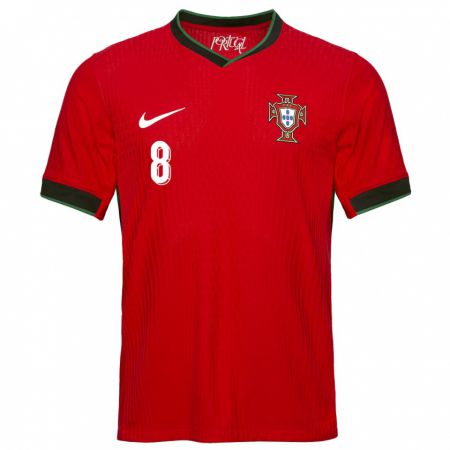 Kandiny Kinder Portugal Paulo Bernardo #8 Rot Heimtrikot Trikot 24-26 T-Shirt