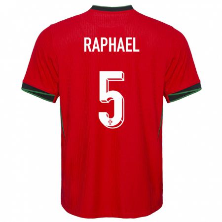 Kandiny Kinder Portugal Raphael Guerreiro #5 Rot Heimtrikot Trikot 24-26 T-Shirt
