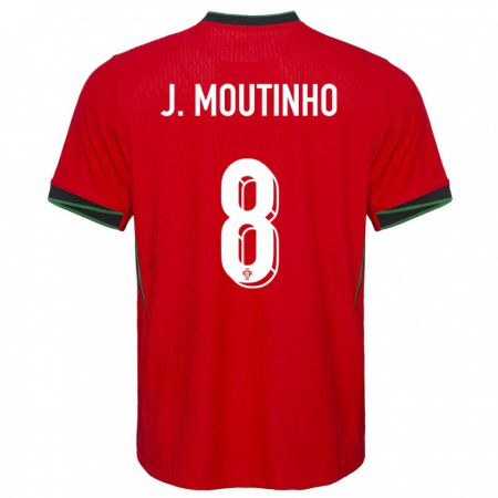 Kandiny Kinder Portugal Joao Moutinho #8 Rot Heimtrikot Trikot 24-26 T-Shirt
