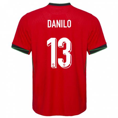 Kandiny Kinder Portugal Danilo Pereira #13 Rot Heimtrikot Trikot 24-26 T-Shirt