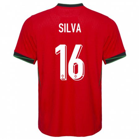 Kandiny Kinder Portugal Diana Silva #16 Rot Heimtrikot Trikot 24-26 T-Shirt