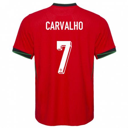 Kandiny Kinder Portugal Fabio Carvalho #7 Rot Heimtrikot Trikot 24-26 T-Shirt