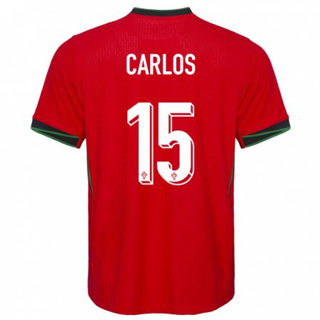 Kandiny Kinder Portugal Ze Carlos #15 Rot Heimtrikot Trikot 24-26 T-Shirt