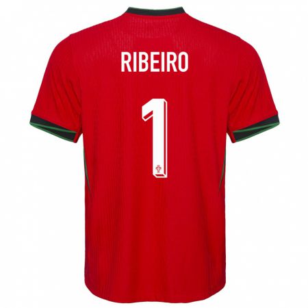 Kandiny Kinder Portugal Goncalo Ribeiro #1 Rot Heimtrikot Trikot 24-26 T-Shirt