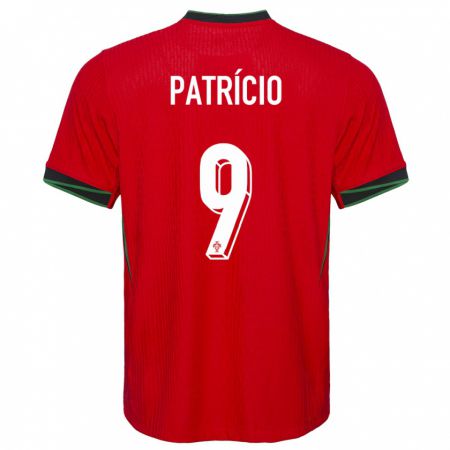 Kandiny Kinder Portugal Nuno Patricio #9 Rot Heimtrikot Trikot 24-26 T-Shirt