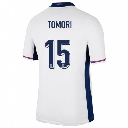 Kandiny Kinder England Fikayo Tomori #15 Weiß Heimtrikot Trikot 24-26 T-Shirt