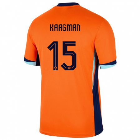 Kandiny Kinder Niederlande Inessa Kaagman #15 Orange Heimtrikot Trikot 24-26 T-Shirt