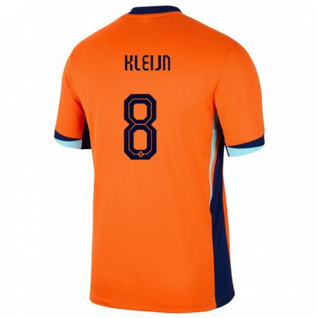 Kandiny Kinder Niederlande Mike Kleijn #8 Orange Heimtrikot Trikot 24-26 T-Shirt