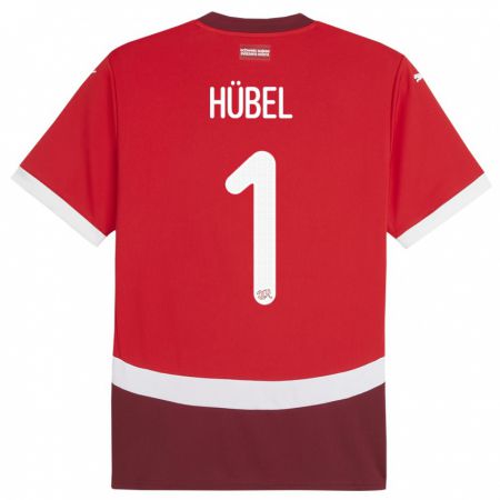 Kandiny Kinder Schweiz Marvin Hubel #1 Rot Heimtrikot Trikot 24-26 T-Shirt