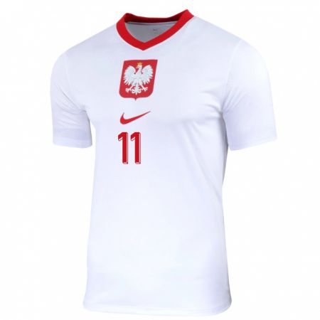 Kandiny Kinder Polen Ewelina Kamczyk #11 Weiß Heimtrikot Trikot 24-26 T-Shirt