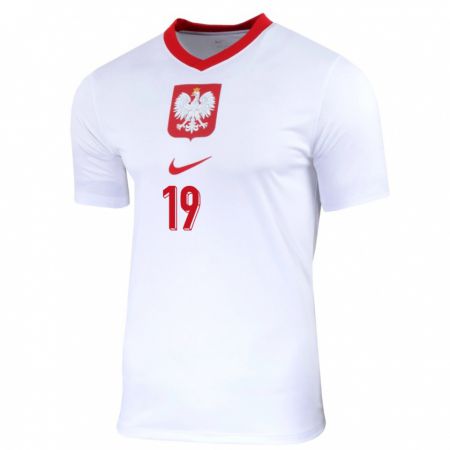 Kandiny Kinder Polen Jan Faberski #19 Weiß Heimtrikot Trikot 24-26 T-Shirt