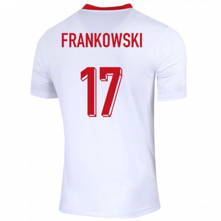 Kandiny Kinder Polen Przemyslaw Frankowski #17 Weiß Heimtrikot Trikot 24-26 T-Shirt