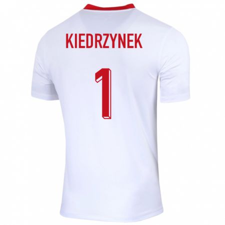 Kandiny Kinder Polen Katarzyna Kiedrzynek #1 Weiß Heimtrikot Trikot 24-26 T-Shirt