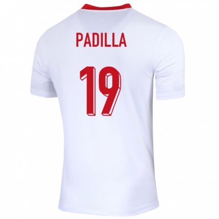 Kandiny Kinder Polen Natalia Padilla #19 Weiß Heimtrikot Trikot 24-26 T-Shirt
