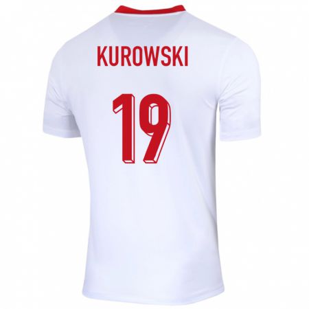 Kandiny Kinder Polen Milosz Kurowski #19 Weiß Heimtrikot Trikot 24-26 T-Shirt