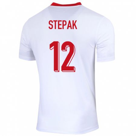 Kandiny Kinder Polen Jakub Stepak #12 Weiß Heimtrikot Trikot 24-26 T-Shirt
