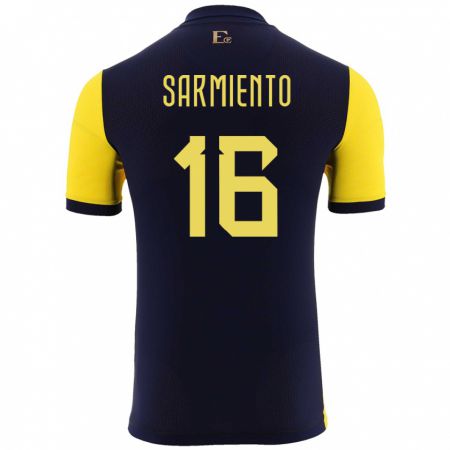 Kandiny Kinder Ecuador Jeremy Sarmiento #16 Gelb Heimtrikot Trikot 24-26 T-Shirt