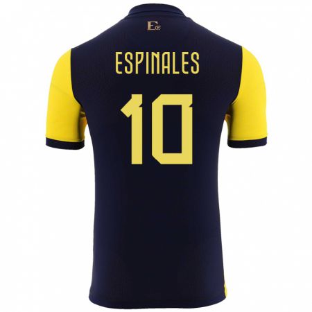 Kandiny Kinder Ecuador Joselyn Espinales #10 Gelb Heimtrikot Trikot 24-26 T-Shirt
