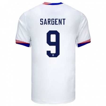 Kandiny Kinder Vereinigte Staaten Josh Sargent #9 Weiß Heimtrikot Trikot 24-26 T-Shirt