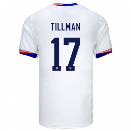 Kandiny Kinder Vereinigte Staaten Malik Tillman #17 Weiß Heimtrikot Trikot 24-26 T-Shirt