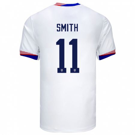 Kandiny Kinder Vereinigte Staaten Sophia Smith #11 Weiß Heimtrikot Trikot 24-26 T-Shirt
