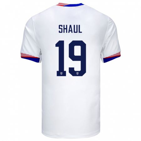 Kandiny Kinder Vereinigte Staaten Ian Shaul #19 Weiß Heimtrikot Trikot 24-26 T-Shirt