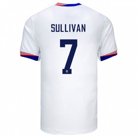 Kandiny Kinder Vereinigte Staaten Quinn Sullivan #7 Weiß Heimtrikot Trikot 24-26 T-Shirt