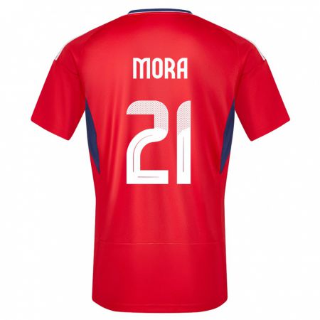 Kandiny Kinder Costa Rica Carlos Mora #21 Rot Heimtrikot Trikot 24-26 T-Shirt