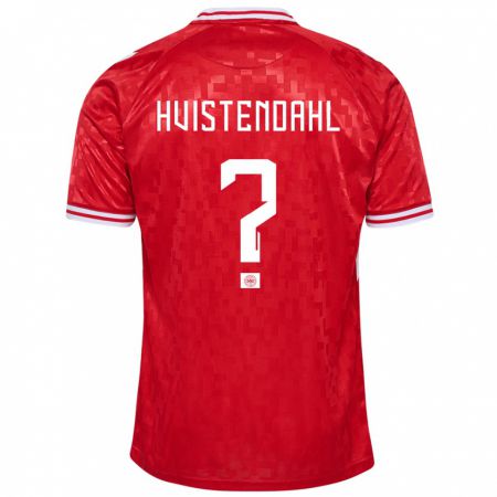Kandiny Kinder Dänemark Johan Hvistendahl #0 Rot Heimtrikot Trikot 24-26 T-Shirt