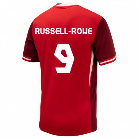 Kandiny Kinder Kanada Jacen Russell-Rowe #9 Rot Heimtrikot Trikot 24-26 T-Shirt