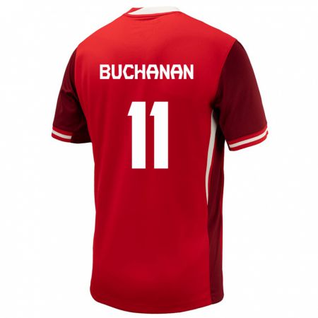 Kandiny Kinder Kanada Tajon Buchanan #11 Rot Heimtrikot Trikot 24-26 T-Shirt