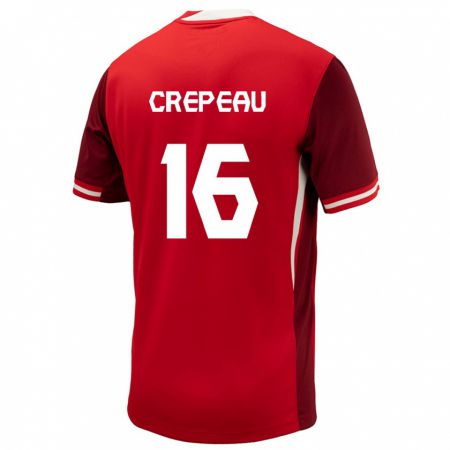 Kandiny Kinder Kanada Maxime Crépeau #16 Rot Heimtrikot Trikot 24-26 T-Shirt