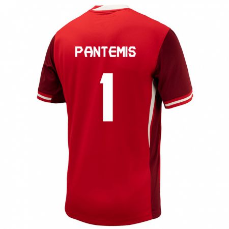 Kandiny Kinder Kanada James Pantemis #1 Rot Heimtrikot Trikot 24-26 T-Shirt