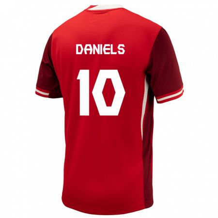 Kandiny Kinder Kanada Aidan Daniels #10 Rot Heimtrikot Trikot 24-26 T-Shirt