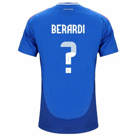 Kandiny Kinder Italien Domenico Berardi #0 Blau Heimtrikot Trikot 24-26 T-Shirt