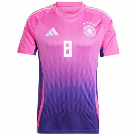 Kandiny Kinder Deutschland Maximiliane Rall #8 Pink Lila Auswärtstrikot Trikot 24-26 T-Shirt