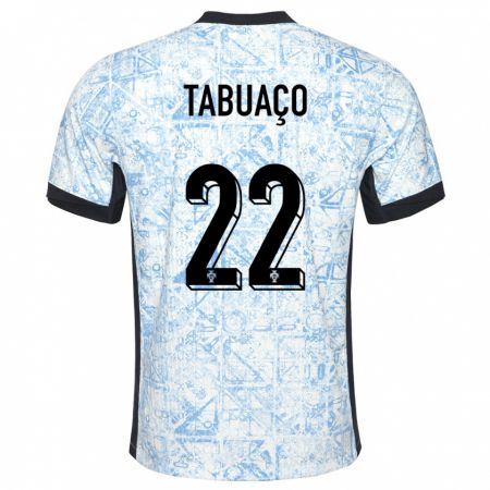 Kandiny Kinder Portugal Goncalo Tabuaco #22 Cremeblau Auswärtstrikot Trikot 24-26 T-Shirt