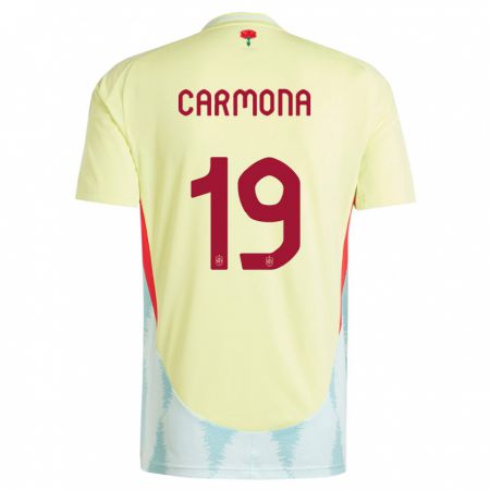 Kandiny Kinder Spanien Olga Carmona #19 Gelb Auswärtstrikot Trikot 24-26 T-Shirt