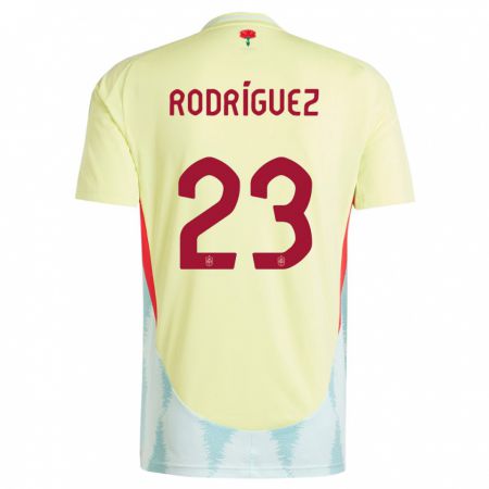 Kandiny Kinder Spanien Misa Rodriguez #23 Gelb Auswärtstrikot Trikot 24-26 T-Shirt