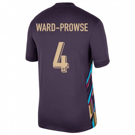 Kandiny Kinder England James Ward-Prowse #4 Dunkle Rosine Auswärtstrikot Trikot 24-26 T-Shirt