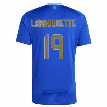 Kandiny Kinder Argentinien Mariana Larroquette #19 Blau Auswärtstrikot Trikot 24-26 T-Shirt