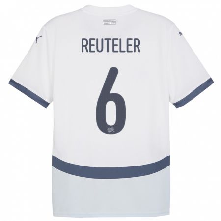 Kandiny Kinder Schweiz Geraldine Reuteler #6 Weiß Auswärtstrikot Trikot 24-26 T-Shirt