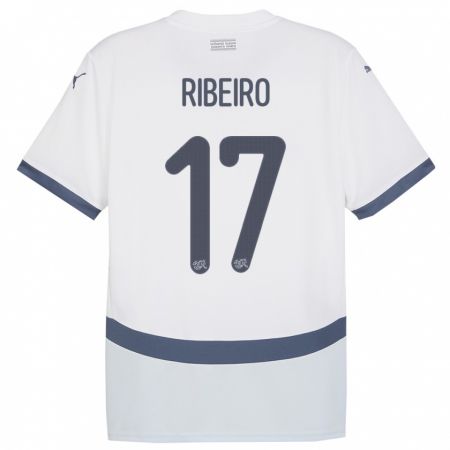 Kandiny Kinder Schweiz Joel Ribeiro #17 Weiß Auswärtstrikot Trikot 24-26 T-Shirt