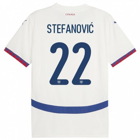 Kandiny Kinder Serbien Dejana Stefanovic #22 Weiß Auswärtstrikot Trikot 24-26 T-Shirt