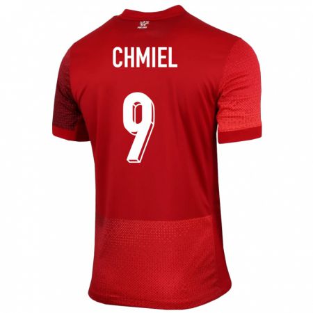 Kandiny Kinder Polen George Chmiel #9 Rot Auswärtstrikot Trikot 24-26 T-Shirt
