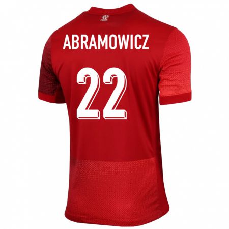 Kandiny Kinder Polen Slawomir Abramowicz #22 Rot Auswärtstrikot Trikot 24-26 T-Shirt