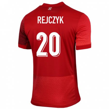 Kandiny Kinder Polen Filip Rejczyk #20 Rot Auswärtstrikot Trikot 24-26 T-Shirt