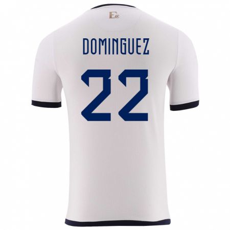 Kandiny Kinder Ecuador Alexander Dominguez #22 Weiß Auswärtstrikot Trikot 24-26 T-Shirt