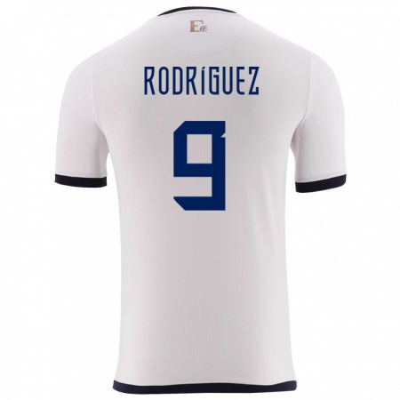 Kandiny Kinder Ecuador Ingrid Rodriguez #9 Weiß Auswärtstrikot Trikot 24-26 T-Shirt