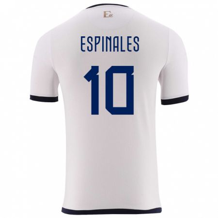 Kandiny Kinder Ecuador Joselyn Espinales #10 Weiß Auswärtstrikot Trikot 24-26 T-Shirt